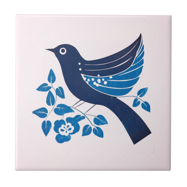 Pochair Bird  Ceramic Tile (Front)