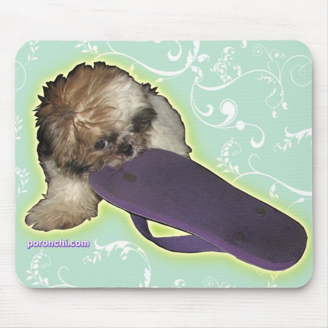 Pochi and Purple Sandals Mouse Pad (Front)
