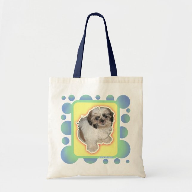 Pochi Cute Puppy Eye Tote Bag (Front)