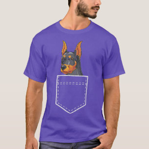 Pocket Animal Dog Lover Cute Pet Dog Owner Doberma T-Shirt