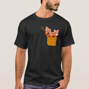 Pocket Animal Panda Bear Zoo Keeper Red Panda T-Shirt