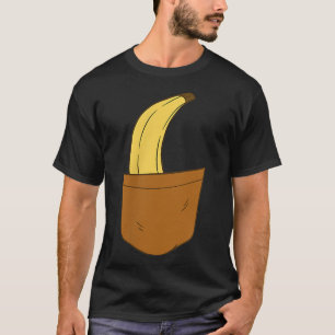 Pocket Banana Banana Fruit Lovers Vegetarians Funn T-Shirt