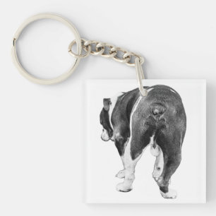 Pocket Bulldog, Soft Holiday Depth Key Ring