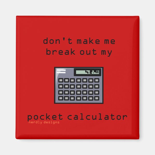 pocket calculator magnet (Front)