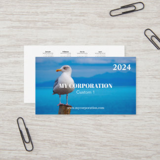 Pocket Calendar 2024 Bird Business Card