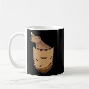 Pocket Capybara Pocket   Cute Animal Parody  Coffee Mug
