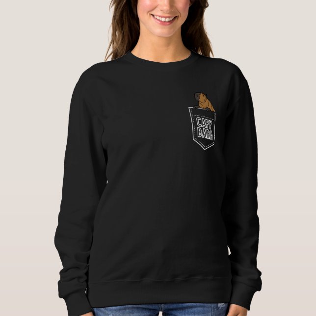 Pocket Capybara Rodent Animal OK Pull Up Capy  1 Sweatshirt (Front)