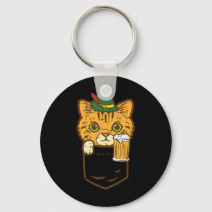Pocket Cat October Party Hat Bavarian Kitten Germa Key Ring