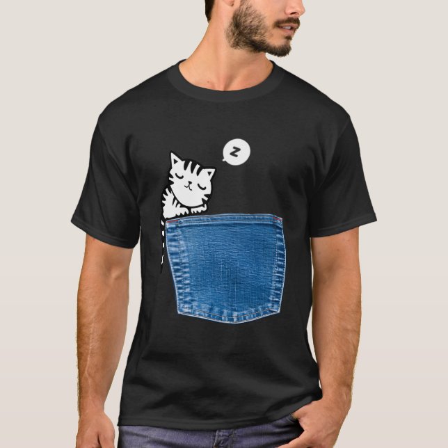 Pocket Cat T-Shirt (Front)