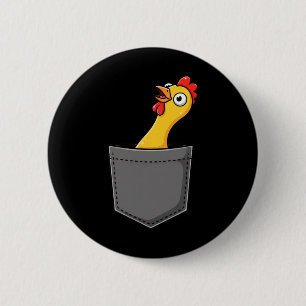 Pocket Chicken Surprise, Chicken 6 Cm Round Badge