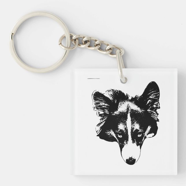 pocket corgi glance key ring (Front)