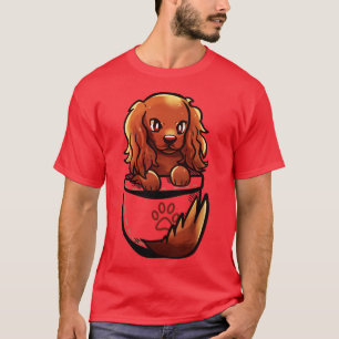 Pocket Cute Irish Setter Dog  T-Shirt