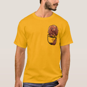 Pocket Cute Irish Setter Dog T-Shirt