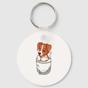 Pocket Cute Jack Russell Terrier  Key Ring