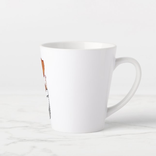 Pocket Cute Jack Russell Terrier  Latte Mug (Right)