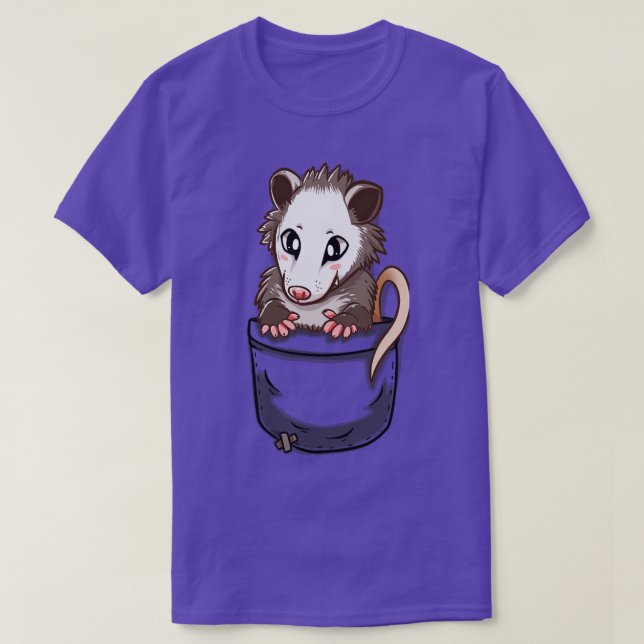 Pocket Cute Opossum  T-Shirt (Design Front)