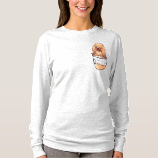 Pocket Cute Pekingese Puppy Dog T-Shirt
