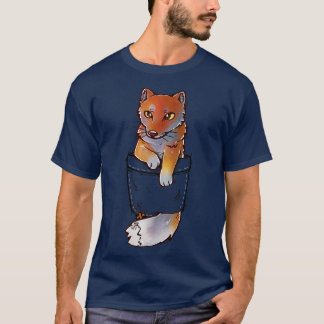 Pocket Cute Tibetan Fox  T-Shirt