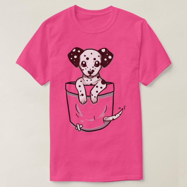 Pocket Dalmation Puppy  T-Shirt (Design Front)