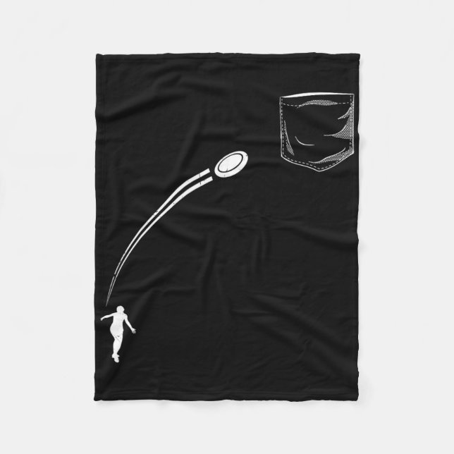 Pocket Design Frisbee Disc Golf Stuff For Disc Gol Fleece Blanket (Front)