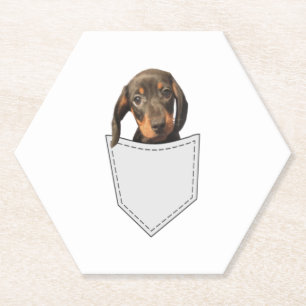 Pocket Dog Dachshund  Paper Coaster