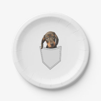 Pocket Dog Dachshund  Paper Plate