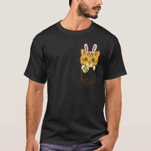 Pocket Easter Kitten Bunny Cat Owner Men Women Kid T-Shirt
