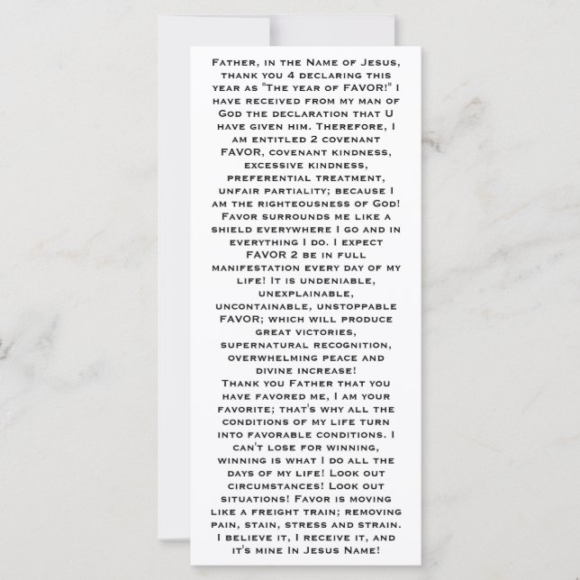 Pocket Favour (Front)