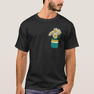Pocket Flower Nature Plant Botanical Garden Daisy T-Shirt
