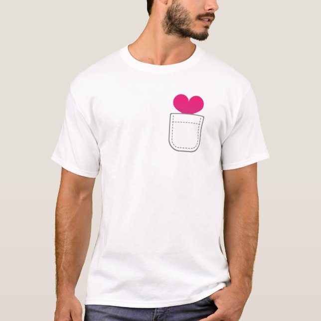 Pocket Heart For Couples T-Shirt (Front)