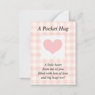 Pocket hug mini Note Cards