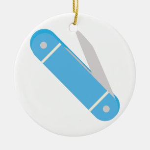 Pocket Knife Ceramic Ornament