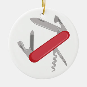Pocket Knife Ceramic Tree Decoration