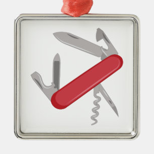 Pocket Knife Metal Tree Decoration
