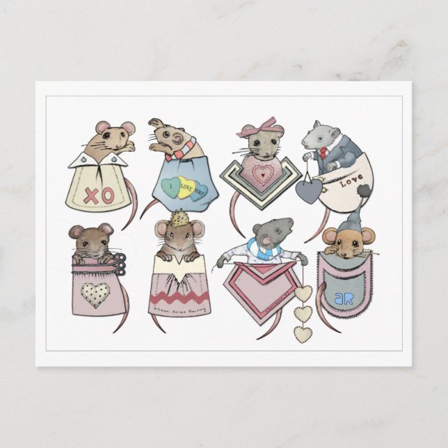 Pocket Mice Valentine Postcard (Front)