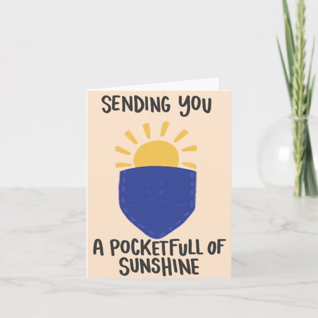 Pocket of Sunshine, 4x6, Folded Greeting Card (Front)