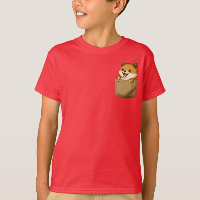 Pocket Pals for Kids - Shiba Inu Edition T-Shirt (Front)