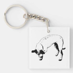 Pocket Peek Pup Key Ring