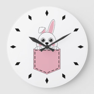 Pocket Pet Bunny Large Clock