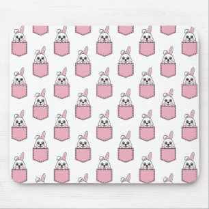 Pocket Pet Bunny Pattern Mouse Pad