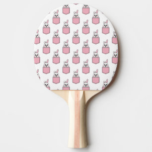 Pocket Pet Bunny Pattern Ping Pong Paddle