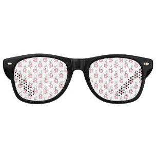 Pocket Pet Bunny Pattern Retro Sunglasses