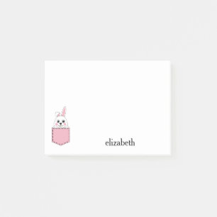 Pocket Pet Bunny Personalise Post-it Notes