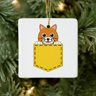 Pocket Pet Cat Ceramic Ornament