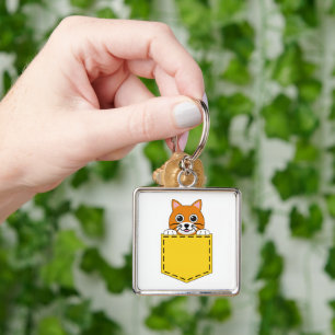 Pocket Pet Cat Key Ring