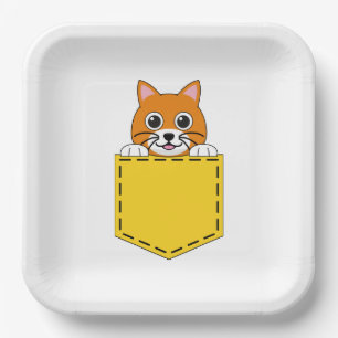 Pocket Pet Cat Paper Plate