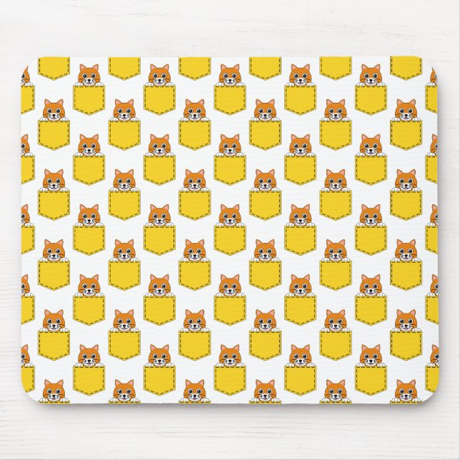 Pocket Pet Cat Pattern Mouse Pad (Front)