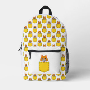 Pocket Pet Cat Pattern Printed Backpack