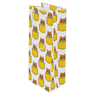 Pocket Pet Cat Pattern Wine Gift Bag