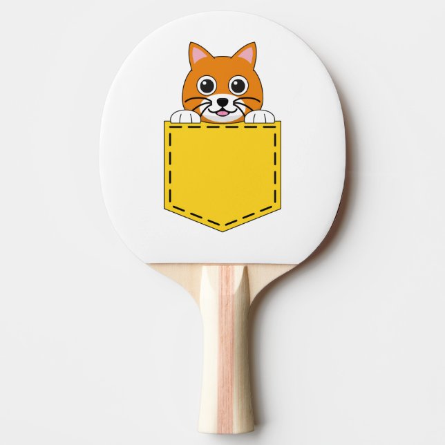 Pocket Pet Cat Ping Pong Paddle (Front)